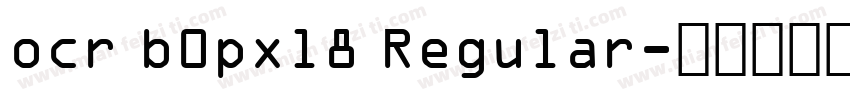 ocr b0pxl8 Regular字体转换